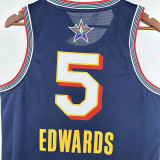 2025 ALL-STAR EDWARDS #5 Dark Blue NBA Jerseys