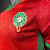2025/26 Morocco Home Red Player Version Soccer Jersey