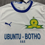 2025/26 Mamelodi Sundowns Away White Fans Soccer Jersey 马梅洛迪日落
