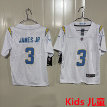 JAMES JR #3 Los Angeles Chargers Kids NFL Jersey 闪电