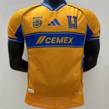 2025/26 Tigres Home Yellow Player Version Soccer Jersey