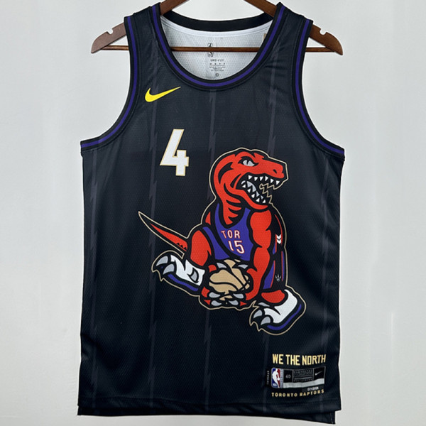 2025 Timberwolves BARNES #4 Black  NBA Jerseys 热压