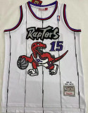 1998/99 Toronto Raptors CARTER #15 White Mitchell Ness Retro Jerseys 刺绣