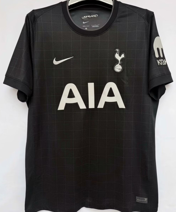 2025/26 TH FC 1:1 Quality Away Black Fans Soccer Jersey 带胸前广告