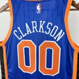 NY Knicks CLARKSON #00 Blue City Edition NBA Jersey