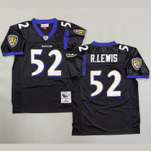 R.LEWIS #52 Men's Baltimore Ravens Retro NFL Jersey 乌鸦