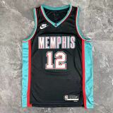 2026 Grizzlies MORANT #12 Black Retro NBA Jerseys