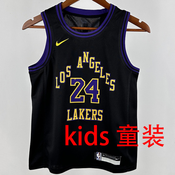 2024/25 Lakers BRYANT #24 Black Kids City Edition NBA Jersey