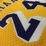 Lakers BRYANT #24 Retro Yellow NBA Girl Jersey