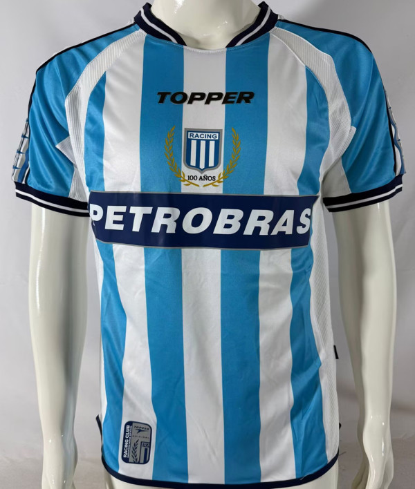 2003/2004 Racing Home Retro Soccer Jersey