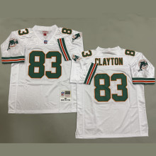 CLAYTON #83 Men's Miami Dolphins Retro NFL Jersey 海豚