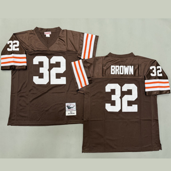 BROWN #32 Men's Cleveland Browns Retro NFL Jersey 布朗