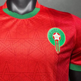 2025/26 Morocco Home Red Player Version Soccer Jersey