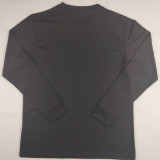 2025 Palestine Black Long Sleeve Soccer Jersey 白色阿拉伯文