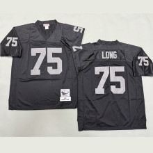LONG #75 Men's Las Vegas Raiders Retro NFL Jersey 突袭者