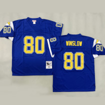 WINSLOW #80 Men's Los Angeles Chargers Retro NFL Jersey 闪电
