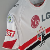 2007/08 Sao Paulo Home White Retro Soccer Jersey