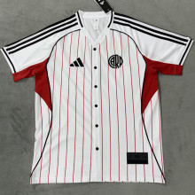 2025/26 River Plate White Baseball T-Shirt