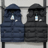 2026/27 NK Black Cotton Vest Jacket J5503 黑色带帽