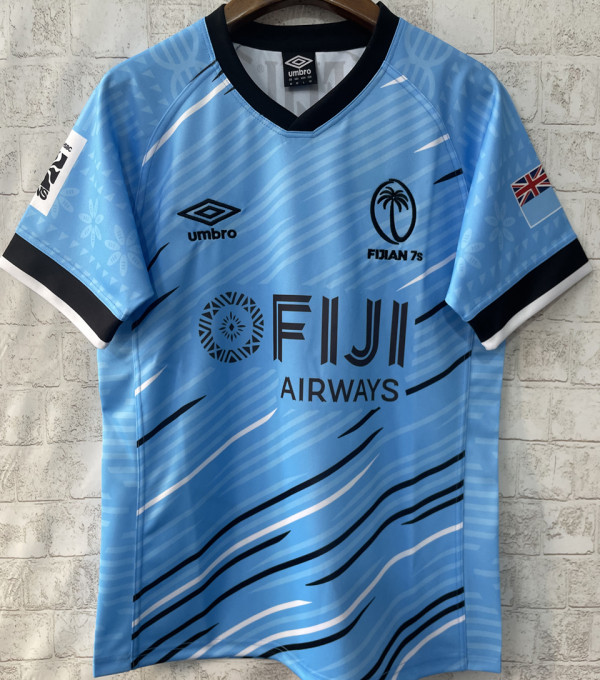 2025/26 Fiji Away Blue Rugby Jersey 斐济7人