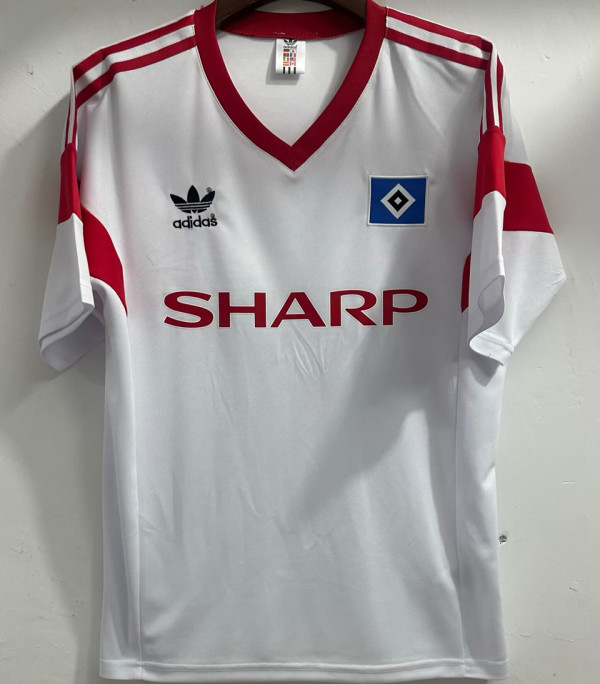 1988 Hamburger Home White Retro Soccer Jersey