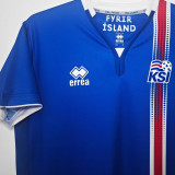 2016/17 Iceland Home Blue Retro Retro Jersey