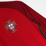 2016 Portugal Home Retro Long Sleeve Soccer Jersey