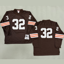 BROWN #32 Men's Cleveland Browns Retro NFL Jersey 布朗