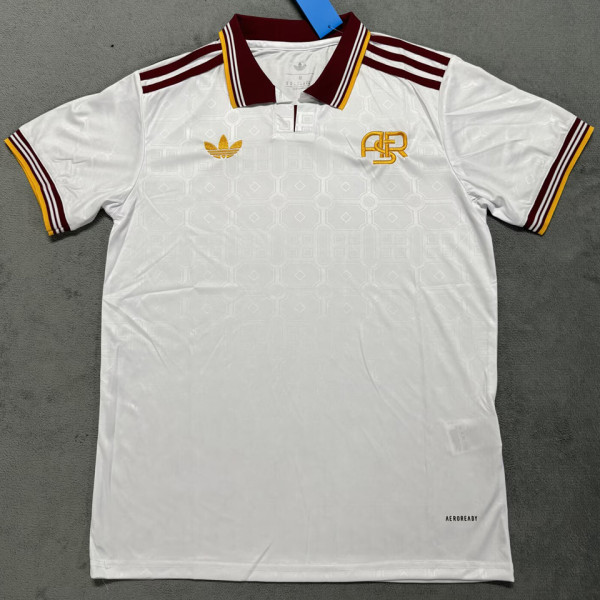 2025/26 Roma Third Fans Soccer Jersey 红色边