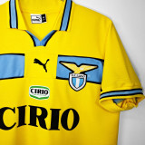 1998/1999 Lazio Yellow Retro Soccer Jersey