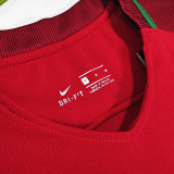 2016 Portugal Home Retro Long Sleeve Soccer Jersey