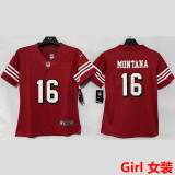 MONTANA #16 San Francisco 49ers Girl NFL Jersey 49人