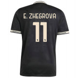 E. ZHEGROVA  点后有空格 JUV 1:1 Quality Third Black Fans Soccer Jersey  2025/26 带胸前新广告 ★★