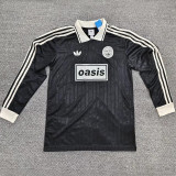 2025/26 AD x oasis #25 Black Retro Style Fans Long Seelve Soccer Jersey (Have No.25 带号码）