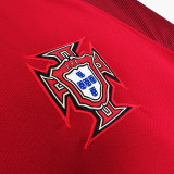 2016 Portugal Home Retro Long Sleeve Soccer Jersey