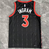 2023 Toronto Raptors INGRAM # 3  Black NBA Jerseys