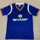 1984 M Utd Away Blue Retro Soccer Jersey