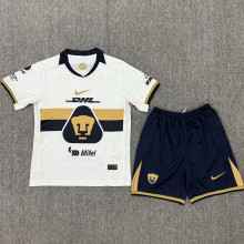 2025/26 Pumas UNAM Home White Kids Soccer Jersey