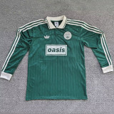 2025/26 AD x oasis #25 Green Retro Style Fans Long Seelve Soccer Jersey (Have No.25 带号码）