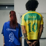 o fenomeno #9 Brazil Blue Special Edition Retro Style Fans Jersey