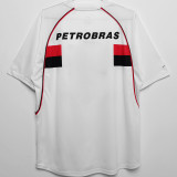 2002 Flamengo Away White Retro Soccer Jersey