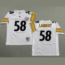 LAMBERT #58 Men's Pittsburgh Steelers Retro NFL Jersey 钢人