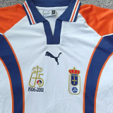 2000/2001 Real Oviedo Away White Retro Soccer Jersey
