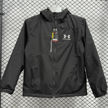 2025 UA Velvet Thickened Warm Black Outdoor Jacket #F4加绒冲锋衣
