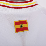 1996 Spain Away White Retro Soccer Jersey