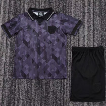 1990 England Black Kids Retro Soccer Jersey