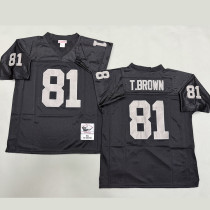 T.BROWN #81 Men's Las Vegas Raiders Retro NFL Jersey 突袭者
