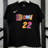 2025 Miami HEAT BUTLER #22 Black High Quality Casual T-Shirt T150