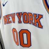 NY Knicks CLARKSON #00 White NBA Jersey