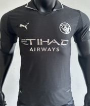 2025/26 Man City Away Black Player Version Soccer Jersey